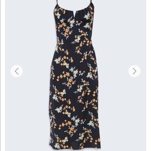 NWOT Forever 21 Floral Satin Midi Dress